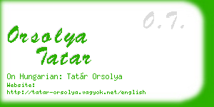 orsolya tatar business card