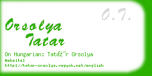 orsolya tatar business card